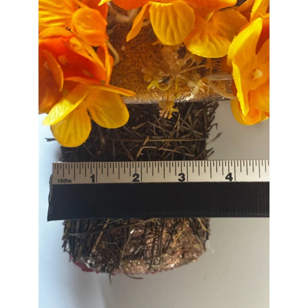Ashland Fall Autumn Floral Arrangement‎ Yellow Mum Orange Flower Decor NWT